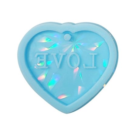 Smyckesgjutform, silikonhänge Resin Form med hål för D