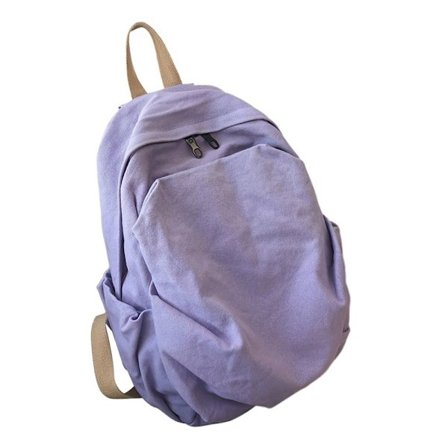 Kanvasryggsäck Skolväska LJUSLILA light purple