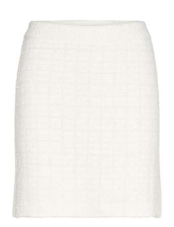 Brielle Short Knitted Skirt White Bubbleroom