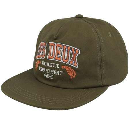 Les Deux - Zelená snapback Kšiltovka - Paisley Organic Cap Olive Night Snapback @ Hatstore