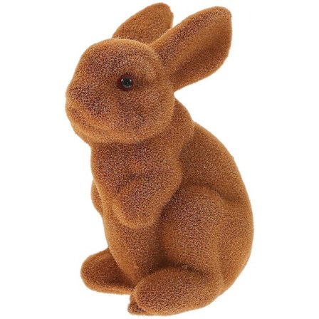 Påskehare statue påskehare ornament dekorasjon kanin statue simulering kanin dekorasjon (19X11CM, lys brun)