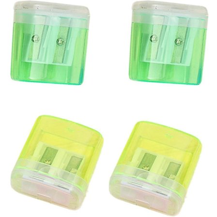 4 stk. Lille Blyantspidser, Blyantspidser Til Børn, Farvede Blyantspidser