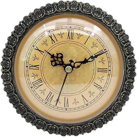 Quartz Urverk Quartz Klocka 150mm Diameter Miniatyr Klocka Batteridriven Tyst Quartz Klocka Fit-up Urverk Rund Antik Klocka Mini Clo (Fww)