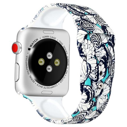 Apple Watch serie 4 44mm mønstret urrem - Stil E