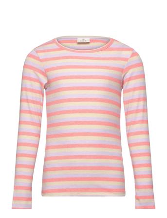 Tnfridan Rib L_S Tee Tops T-shirts Long-sleeved T-shirts Pink The New