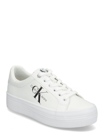Vulc Flatform Laceup Low Lth White Calvin Klein