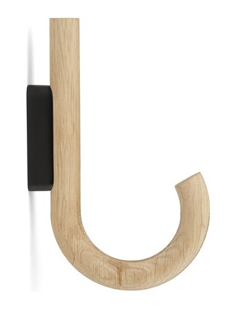Gejst Hook Hanger Oak/Black - Brown - H:19CM