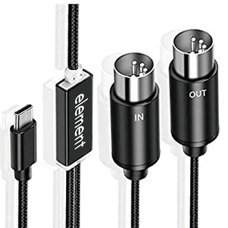 Midi till Usb C Typ C-kabel Usb Midi-omvandlare med indikatorlampa för elektronisk dator