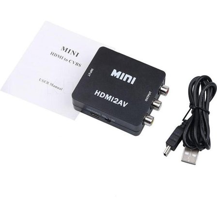 Go Go Gadget - HDMI till AV-omvandlare - Svart - Heminredning - Utrymmesbesparande - Enkel installation