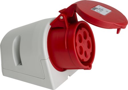 Garo 352176 Seinäpistorasia punainen, jossa CRU 16 A, Kytkimet & pistorasiat