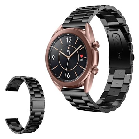 Samsung Galaxy Watch 3 (41mm) rustfrit stål rem - sort