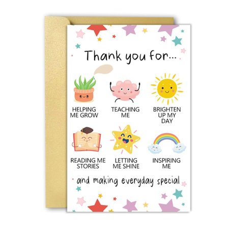Smukt takkekort til lærer, "Tak fordi du har hjulpet mig med at vokse" – Fantastisk påskønnelsesgave fra elever | Perfekt gave ved semesterets 