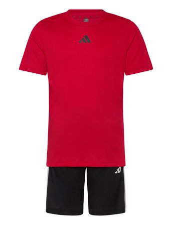 J Tr-Es 3S Set Sport Sets With Short-sleeved T-shirt Red Adidas Sportswear