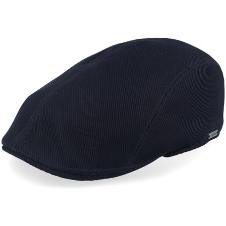 Wigéns - Blau flatcap Cap - Ivy Modern Cap Black Flat Cap @ Hatstore
