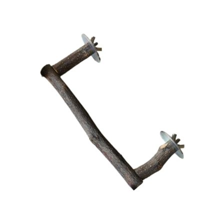 Fuglepinde Naturligt Træ Stativ U-formet Bar Bur Legetøj til Cockatiels Conures M