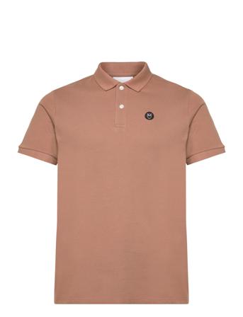 Toke Basic Badge Polo - Gots/Vegan Knowledge Cotton Apparel Brown