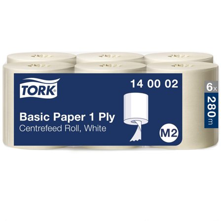 TORK Torkrulle Basic Centrummatad M2 1-lags 6/fp - Lyreco - Städ och hygien - Toalettpapper och torkpapper - Torkrullar