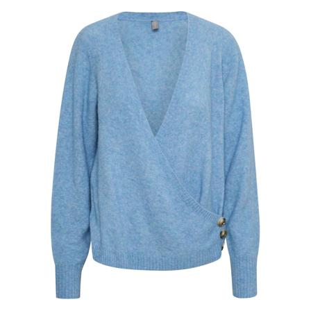 Culture CUzidsela Wrap Pullover Blå, Dame