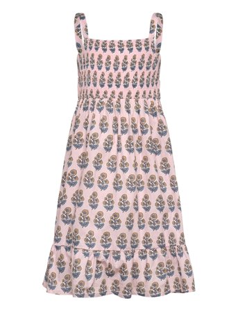 Floral Print Cotton Nightdress Pink Mango