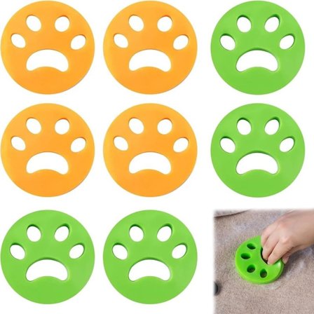 8-pack Anti-Hår Tvättmaskin Anti-Hårborste Husdjur Tvätthår-XF29-