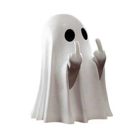 1/2/5-pack Halloween-spökenfigur, läskig kärlekshjärta, medelfinger, liten spökfigur i resin, staty, skulptur, dekoration till hemmet, kontoret, 