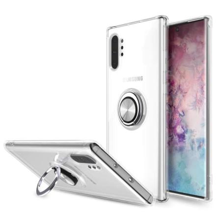 Samsung Note 10 stødsikkert cover med ringholder frisk Transparent
