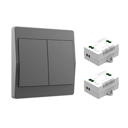 Langaton, itsenäinen kytkinsarja – Paristoton ja helppo asennus, radio-ohjattu valaistus