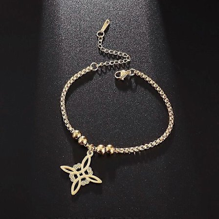 Häxknut Halsband Rostfritt Stål Magisk Knut Pagan Häxkonst Symboler Hänge Keltisk Knut Halsband Smycken Gåvor för Kvinnor