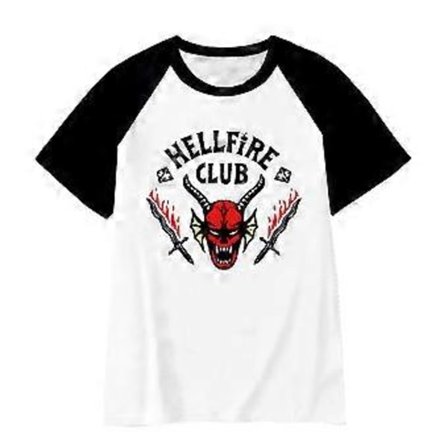 Stranger Things Sæson 4 Hellfire Club Eddie Børne Crew Neck Kortærmet T-shirt Kostume Toppe (6-7 År)