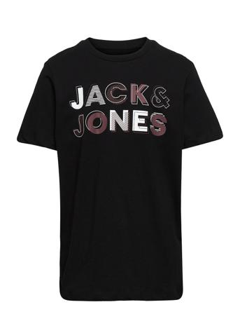 Jcobooster Tee Ss Crew Neck Oct 21 Jr T-shirt Sort Jack & J S
