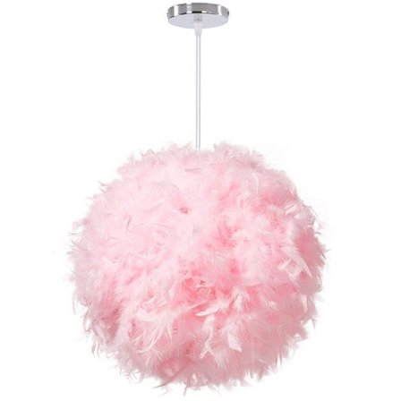 Modern vit fjäderlampa taklampa 30 cm lampskärm för barnrum och vardagsrum, exkl. glödlampa