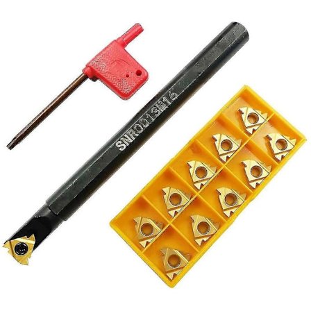 SNR0013M16 Indvendig Gevind Drejebænk CNC Drejeholder +10 stk, 16IR AG60