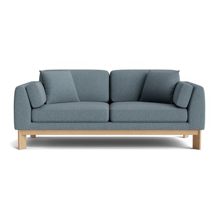 Nordica 2 personers sofa - Nordic Blå - 197x93x81cm - Slidstærk & stilfuld 2 personers sofa i nordisk design - Perfekt til daglig brug