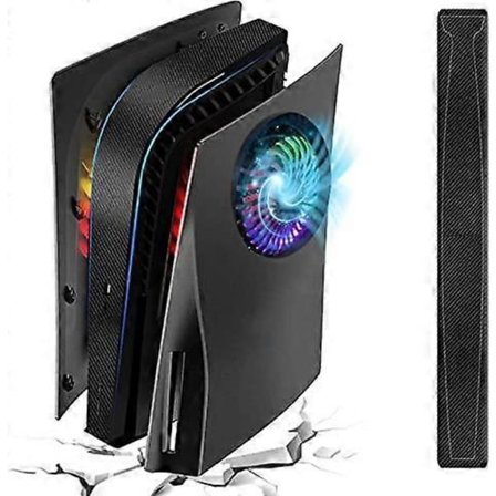 PS5-plater med ventilasjon, grå kamuflasje PS5-plater med svart PS5-mellomskin, hard ABS støtsikker PS5-erstatningsskall ripebestandige PS5-