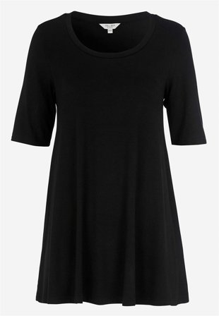 Cellbes of Sweden - Jerseytunika med korte ærmer i sort til damer i størrelse 42/44