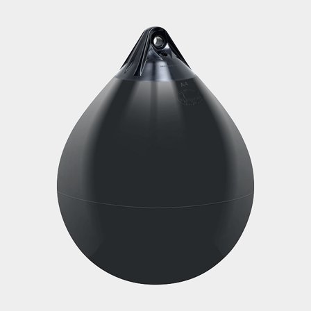 Ball fender Polyform A1, Ø29.5 cm, black with black top