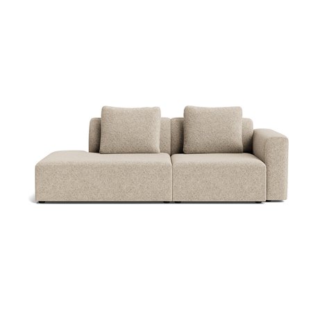 Como Lounge-Sofa, links | Open end in Anthology Beige, moderner Stil, handgefertigt in Europa, hohe Qualität & Langlebigkeit, Komfort 83cm