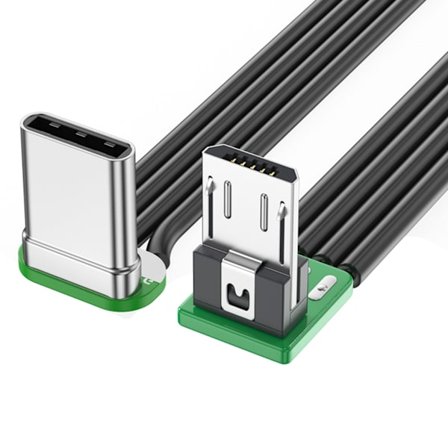 USB C till USB-kabel Snabb USB C-adapter 480mbps 90 graders vinkelkontakt