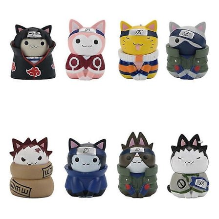 8 Naruto kat hånd-mig-ned model søde Q Naruto Sasuke Kakashi I Airo Haruno Sakura bil ornamenter (FMY)