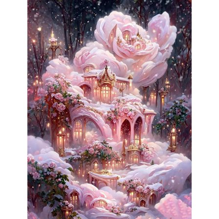 30x40cm 5D DIY Diamantmaleri Full,Fleur de Fantaisie#B,DIY Dia