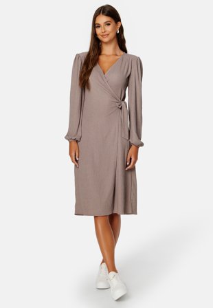 Happy Holly Rosey wrap dress Brown Klær