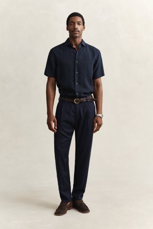 GANT Herren Hose aus Lyocell (33) Marineblau