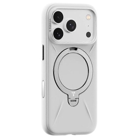 Ostand Q Pro Series Kompatibelt Skal för iPhone 17 Pro Max Magnetisk Ring Stöd Flytande Silikon + PC Telefonskal