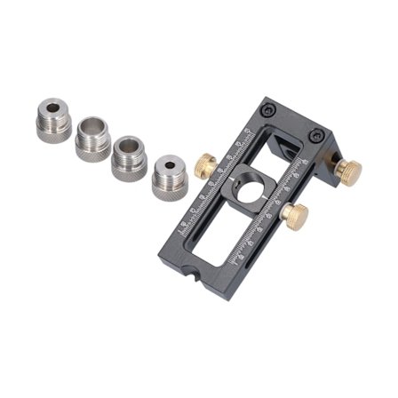 Trebearbeiding Puncher Locator Justerbar Skrue Jig Dyvel Guide Kit med Borhylser