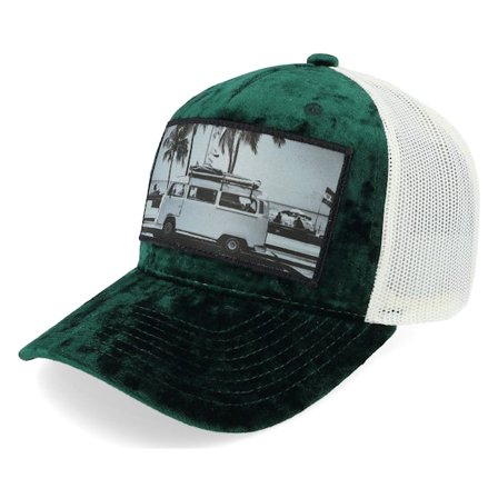 Calza Pennello - Grün Trucker Cap - Surf Van Velvet Green/Ivory A-frame Trucker @ Hatstore