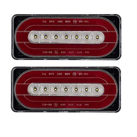 Bil LED Dynamiska Blinkersljus 12V-24V Bakljus Varningsljus Konturlampa för Buss Släpvagn Husbil Lastbil -022,B