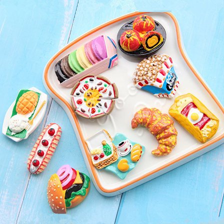 10 DIY imitation bröd macaron mango ris tillbehör