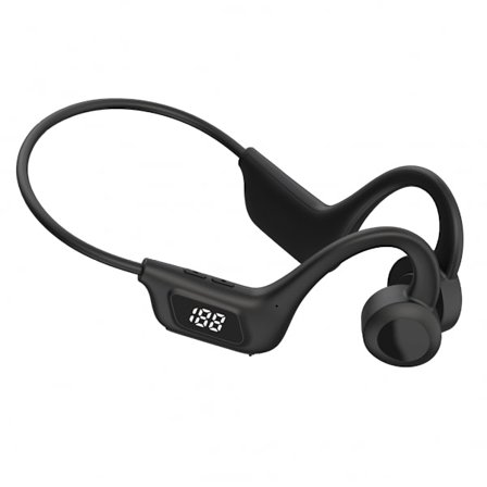 Öppna Hörlurar, Med Digital Display Trådlösa Öronkrokar Pluggbara Sport Air-Conduction Hörlurar Bluetooth 5.3 Headset Med Mikrofon För Löpning