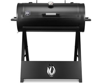 Austin and Barbeque AABQ - Superior Barrel Charcoal Grill - Rejäl grilltunna med inbyggd termometer