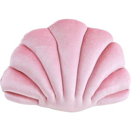 Skallputer Clam Pute Gulvputen Multifunksjonell Kastpute for Sofa Seng Slitesterk, Rosa